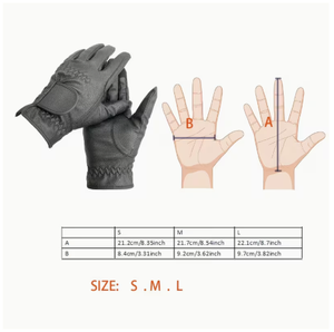 Men s Genuine Leather Grip Riding Gloves Solid Color Regular Fit Anti-Slip <b>Equestrian</b> Accessories Size S M L High Quality - Product Image 1