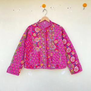 แจ็กเก็ตผ้าฝ้ายบุนวมทำด้วยมือสไตล์วินเทจ - Product Image 1