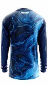เสื้อเจอร์ซีย์แบบซับลิเมชั่นสั่งทำพิเศษ แขนยาว ทรงปกติ ผลิตจากโพลีเอสเตอร์ 100% สำหรับการแข่งขันและฝึกซ้อม ระบายอากาศได้ดี เหมาะสำหรับผู้ใหญ่ - Product Image 5
