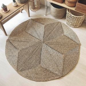 Tapis en jonc de mer naturel à prix abordable, tapis et carpettes écologiques tissés à la main pour la décoration intérieure, paillassons en paille - Product Image 1