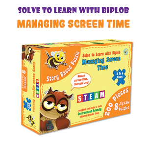 Biplob Set de Rompecabezas Educativos 8 en 1 de 200 Piezas para Niños de 3 a 6 Años, Aprendizaje de Gestión del Tiempo en la Pantalla - Product Image 1