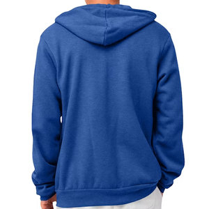 Veste de sport doublée en polaire confortable pour l'automne et l'hiver, streetwear pour homme, sweat-shirt à capuche gris zippé en polaire décontracté - Product Image 5
