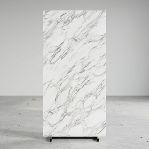 Carrelage en pierre frittée brillante blanche Carrara Supremo 1600x3200x12mm Porcelaine bleue pour murs et sols 160x320cm Marbre italien - Product Image 4