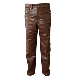 Vêtements d'hiver confortables pour hommes, pantalons en cuir avec logo personnalisé, pantalons de jogging de haute qualité, pantalons en cuir respirants pour hommes, vente en gros - Product Image 1