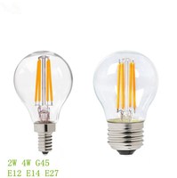 Ampoule LED à filament G45 P45 2W 4W 6W en verre, type Edison, CCT