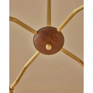 Most Selling Modern Brass Ceiling Pendant <b>Light</b> With Four <b>White</b> Glass <b>Shades</b> Circular Design Lighting Fixture - Product Image 2