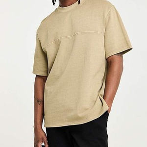 T-shirts surdimensionnés pour homme, t-shirts en coton lourd à logo personnalisé pour homme - Product Image 1