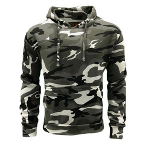Sudadera con Capucha Unisex, Estilo Deportivo Casual de Invierno, 100% Algodón, Forro Polar de Camuflaje, Resistente al Viento, con Cierre y Logotipo Personalizado con Bordado 3D - Product Image 6