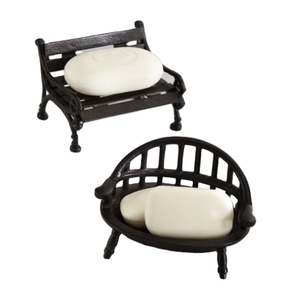 Juego de 2 Jaboneras Modernas de Hierro Forjado Impermeables con Acabado Negro para Hoteles, Villas, Casas y Baños - Artesanía - Product Image 1