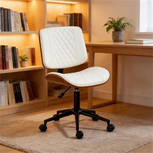 Silla de Oficina Blanca para el Hogar, para Estudio o Espacio de Trabajo - Product Image 1