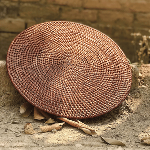 Bolso de Mimbre Pintado a Mano, Diseño Circular, Decoración para el Hogar, Artesanía Ecológica, 100% Libre de Impuestos, Navidad, San Valentín - Product Image 4