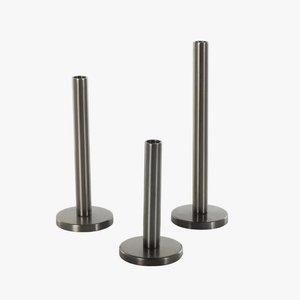 Support de bougie conique tubulaire en métal brossé foncé, fait main, durable, écologique, style industriel moderne, pour centre de table, vente en gros - Product Image 4