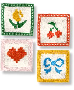 Sous-verre brodé traditionnel perlé fait main, tapis décoratif pour table à manger, table basse de cuisine et intérieurs de maison - Product Image 2