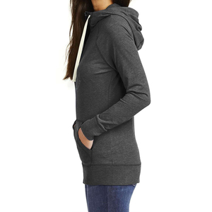 <b>Women</b> Full Zip Up Hoodie Custom Logo Heather <b>Blue</b> <b>Fleece</b> Sweatshirt Wholesale - Product Image 6