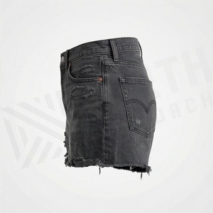 Shorts de Mezclilla Desgastados para Mujer, Diseño Sexy, Jeans de Algodón Lavado Vintage, Atuendo de Verano al por Mayor, Color Personalizado - Product Image 3