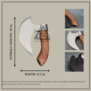 Accessoires de cuisine de qualité supérieure, hache à pizza en acier inoxydable avec manche en bois, taille et couleur personnalisables - Product Image 4