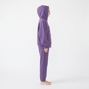 Conjunto Deportivo con Capucha para Mujer, Talla Grande, Color Sólido, Manga Larga, Cierre de Cremallera, Bolsillos Laterales, Ropa Casual de Otoño - Product Image 2