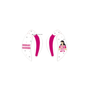 Diadema Elegante con Cinta Rosa y Cuentas, Ecológica, de Ap Curated Couture, para Concientización sobre el Cáncer de Mama, Accesorio para el Cabello para Sobrevivientes - Product Image 2