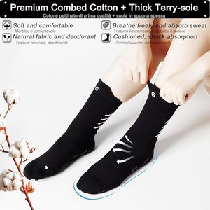 Anti Slip <b>Grip</b> Soccer <b>Socks</b> Breathable Crew Athletic <b>Socks</b> Custom Logo Sports <b>Socks</b> for Men Teens - Product Image 4