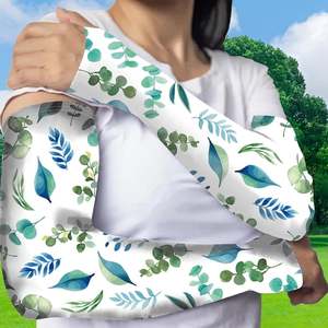 Splendid Apparel Manchettes de protection solaires unisexe à manches longues en soie glacée imprimées par sublimation UPF50+, unies et camouflage, avec détection d'aiguille - Product Image 2