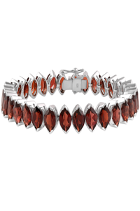 Garnet <b>Bracelet</b> in 92.5 Sterling Silver KLSB-20027 - Product Image 4