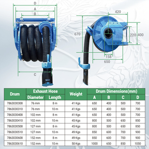 Tự động xe tải cơ giới ống xả Reel hút khói công nghiệp - Product Image 6