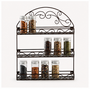 Organization and Home Decor Large Capacity Metal Kitchen <b>Storage</b> <b>Rack</b> with Three Tier Countertop Shelf Paper Towel Holder - Product Image 2