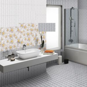 Azulejo de pared de cerámica blanco brillante de 300x600, superficie minimalista y elegante, perfecto para interiores de oficinas, edificios comerciales, formato grande - Product Image 1