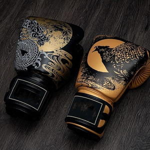 Gants de combat personnalisés en PU, gants de boxe en cuir artificiel de qualité supérieure, sangle de poignet réglable, rembourrage absorbant les chocs pour la fermeture - Product Image 4