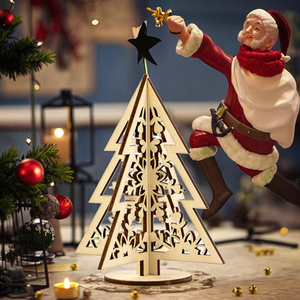 Décoration de table de Noël en bois 3D personnalisée, figurine jouet de conception nouvelle, cadeau - Product Image 6
