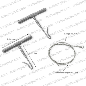 High Quality Orthopedic Gigli <b>Saw</b> Wire Set with Two Handles Reusable Stainless Steel Surgical <b>Bone</b> Cutting Instrument - Product Image 2