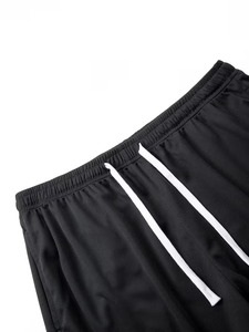 Wholesale Price Mesh Shorts Men's <b>Black</b> Quick Dry Bermuda Shorts Elastic Waist Solid Color Casual Polyester Sport Shorts - Product Image 4
