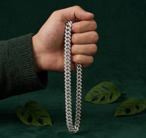 Cadena Cubana de Plata de Ley 925 con Moissanita, Certificada por IGI, de 6 mm a 16 mm, de 14 a 30 Pulgadas, Estilo Hip Hop, para Hombre - Product Image 2