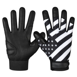 High Quality Cabretta Leather Baseball Batting Gloves Long Cuff Pro Grip Palm <b>Snap</b> Closure Eco-Friendly Durable Sports Use - Product Image 1
