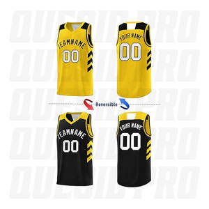 Maillot de basketball réversible de qualité supérieure, le plus vendu, avec broderie par sublimation – Hauts et chemises de sport - Product Image 2