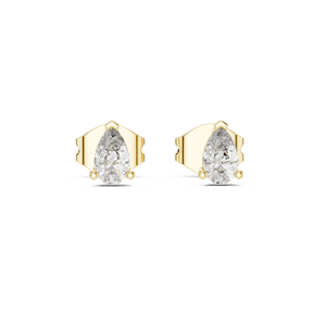 Pendientes de Diamantes Cultivados en Laboratorio con Corte Pera de 0.25CT, Chapados en Oro Amarillo de 18K y Rodio, Regalo para Mujer, Compromiso, Boda, San Valentín - Product Image 1