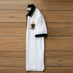 Polo homme noir à manches courtes, couleur unie, décontracté, léger, col rabattu, pour l'été - Product Image 6