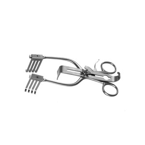 Henly Retractor Set Frame 3 Side Blades 7.6/5.1/2.5cm 4 Center Blades 7.6/3.2/2.5/1.9cm overall length 17.8cm-ZETOMEDPRO - Product Image 3