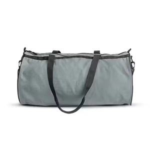 Gray Nylon <b>Duffel</b> <b>Bag</b> 30-<b>40L</b> with Shoulder Strap and Zipper Pockets - Product Image 2