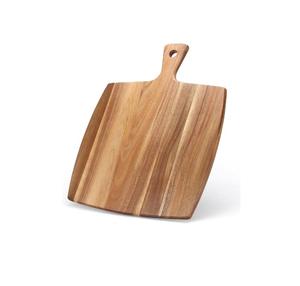 Planche à découper en bois massif brun pour viande, fromage, pain, légumes et fruits avec poignée antidérapante, forme rectangulaire, découpe de légumes - Product Image 1