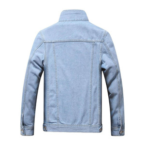 เสื้อแจ็คเก็ตยีนส์สีน้ำเงินพรีเมียมสำหรับผู้ชาย Nexfit Athletics รุ่นคลาสสิคแบบวอช ทรัคเกอร์แจ็คเก็ต ระบายอากาศได้ดี ย้อมสีแบบ Garment Dyed ปิดด้วยกระดุม แบบสั่งทำพิเศษ - Product Image 2