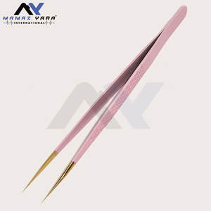 Pinzas de Alta Precisión para Pestañas Injertadas (1 Unidad) - Aplicadores de Pestañas de Acero Inoxidable Rosa para Extensiones Profesionales - Product Image 3