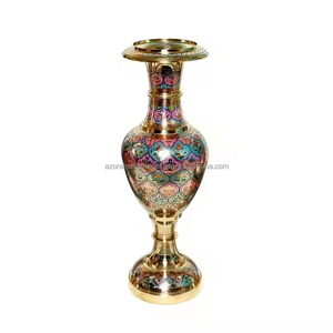 Modern Handmade Eco-Friendly Brass Flower Vase for Home Decor Table <b>Mantel</b> <b>Shelf</b> Accent Azora Industries - Product Image 5