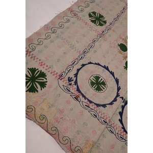 Handmade Vintage Kantha Suzani <b>Quilt</b> Cotton Floral Embroidery Boho Indian Eco-Friendly All-Season Bedspread <b>Throw</b> Blanket - Product Image 3