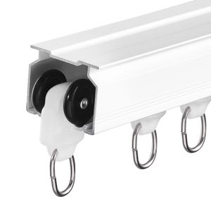 Set di binari per tende da soffitto da 8,9 piedi/2,7 metri, sistema scorrevole per tende divisorie, in lega, per parete o soffitto - Product Image 5