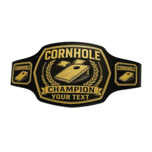 Ceinture de championnat de Cornhole personnalisée avec logo, ceinture de champion originale en cuir, trophée sportif - Product Image 1