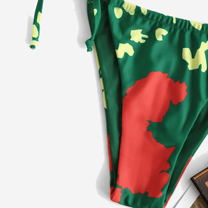 High Quality Brazilian Swimwear <b>Bikini</b> Set Fully Customized Heat-Transfer Printed Solid Color Adjustable Drawstring Bra - Product Image 4