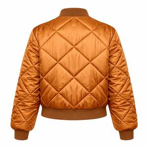 Chaqueta Bomber Acolchada de Satén para Mujer, Otoño Invierno 2026, Forro de Nailon, Logotipo Personalizado, Alta Calidad, Venta al Por Mayor - Product Image 2