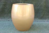 Jardinière personnalisée grande, dorée, moderne, de luxe, imperméable, légère, en fibre de verre, sculptée à la main, durable, pour extérieur et maison