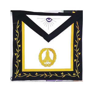 Delantal Masónico Blanco Lavable de Tela para Maestro Masón, Regalia de la Gran Logia, Delantales Masónicos - Product Image 4